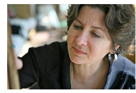 Michele S. Kay working in her studio